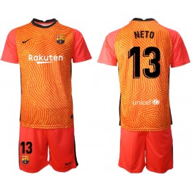 Camisolas de futebol FC Barcelona Guarda Redes Norberto Neto 13 Criança Equipamento 2020/21 M003 Manga Curta